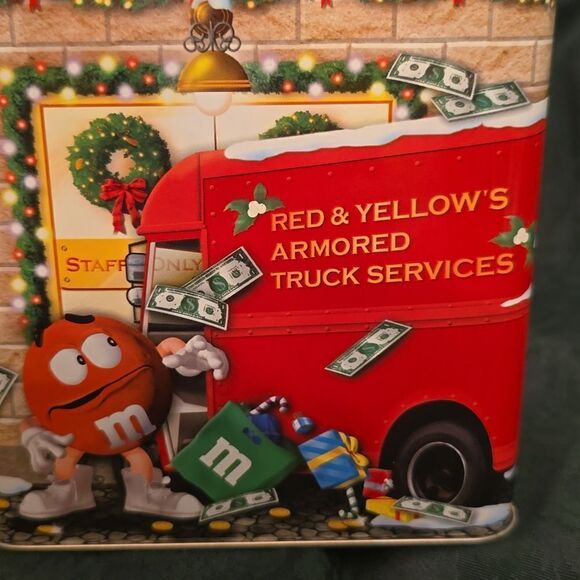 M&M Brand Christmas Village series Bank #17 Collectible Tin - Picture 4 of 6